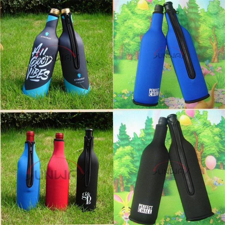 Neoprene Insulated Wine Bottle Holder Custom Bottle Cooler Bag Wine