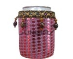 Beaded Stubby Holder Sparkly Can Cooler With Lace